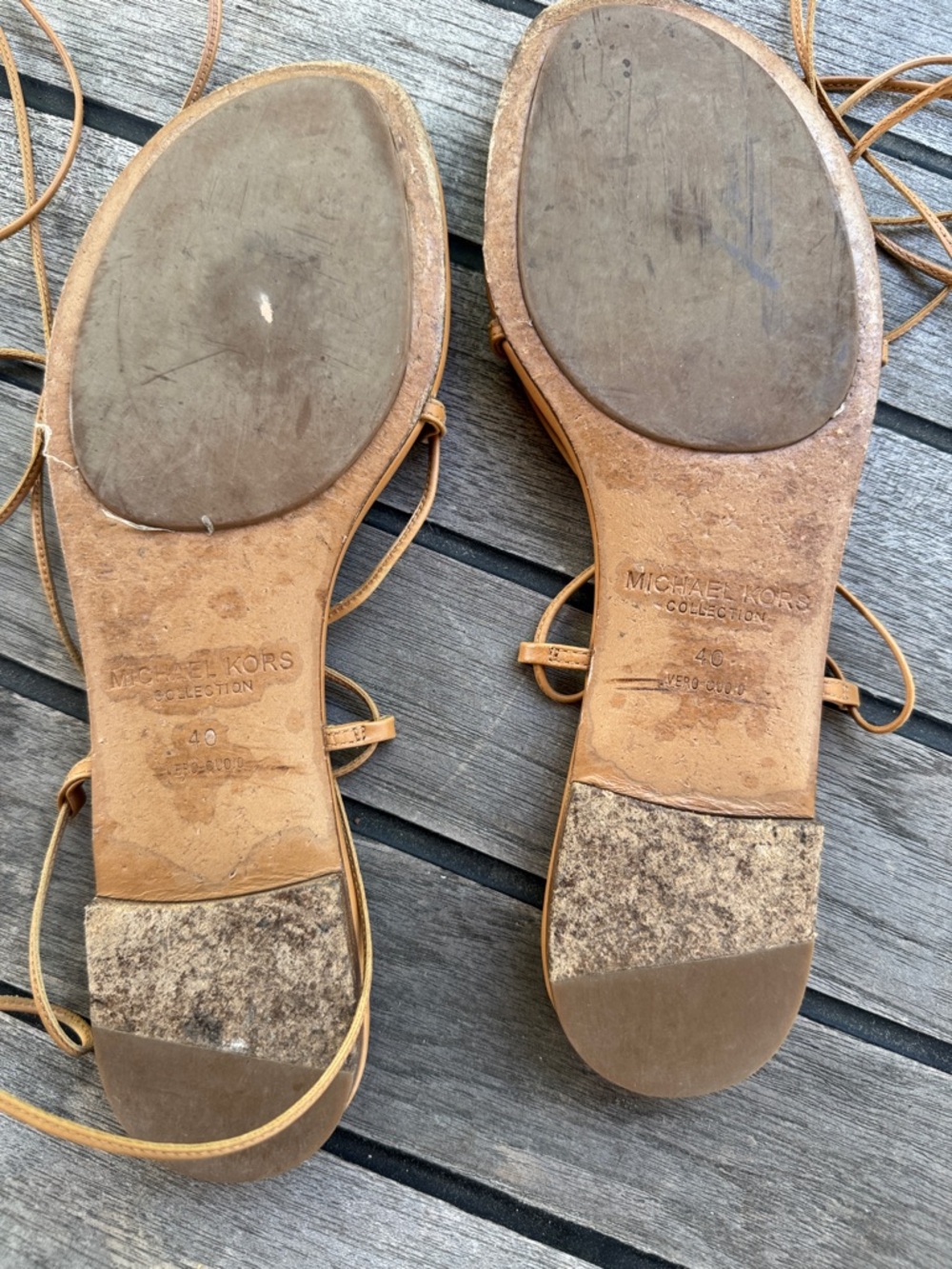 Michael Kors Collection Bradshaw sandal Lace-Up Leather Sandals - Picture 7 of 8